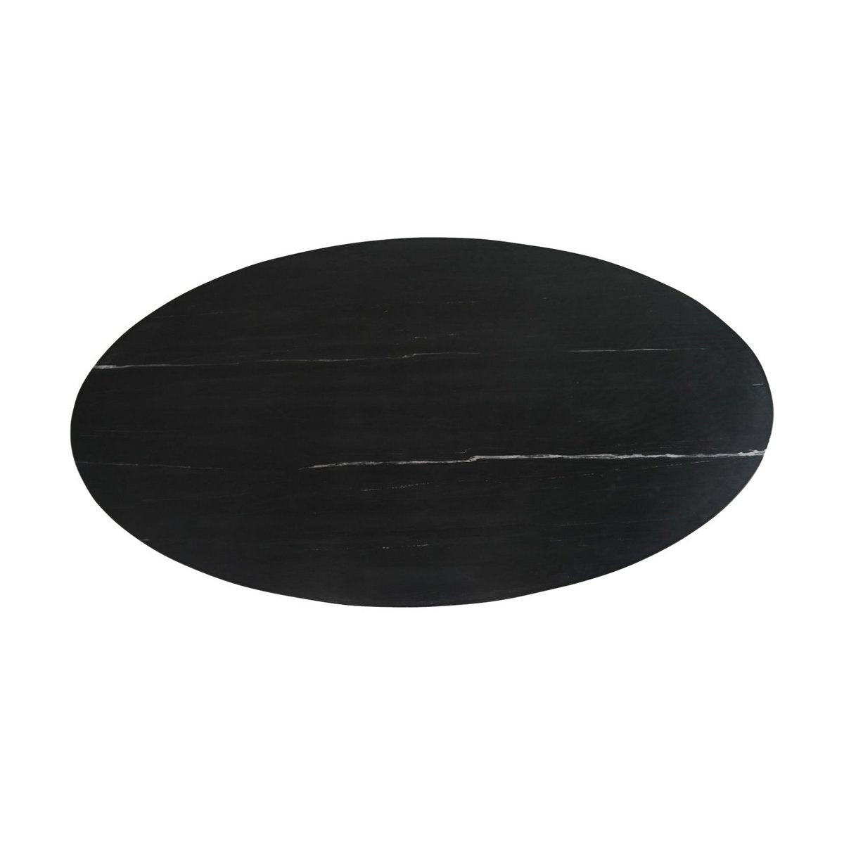 Salontafel Rond Marmer ø80x44 Zwart Marmer/metaal