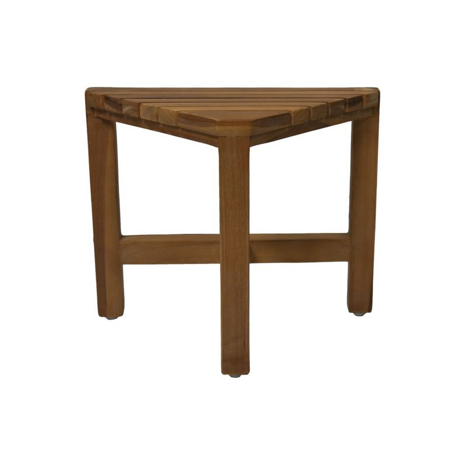 Decoratieve hoekkruk 38x20x32 Natuurlijk Teak Set van 2