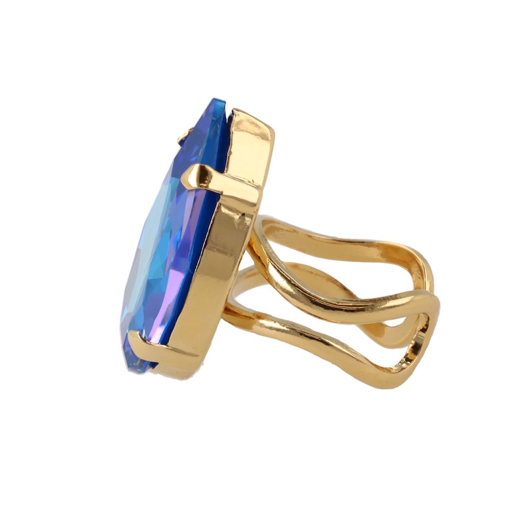 Eva Ring Bermuda Blauw