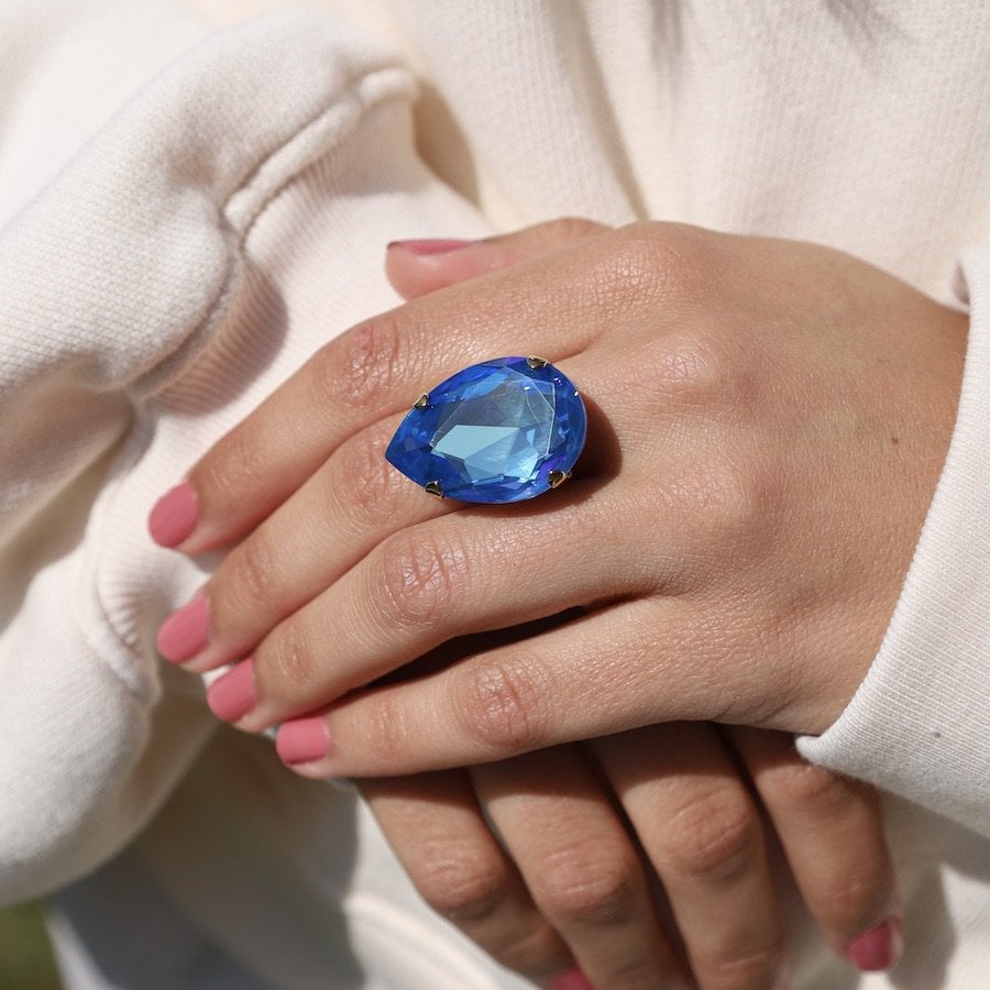 Eva Ring Bermuda Blauw