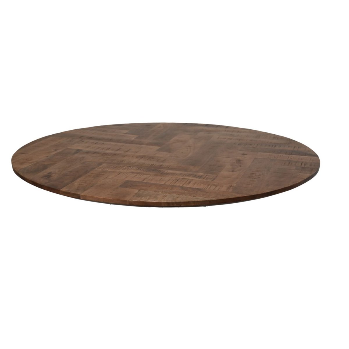 Eettafel Mozaik Verona Rond 100x100x77 Naturel/Zwart Mangohout/Metaal