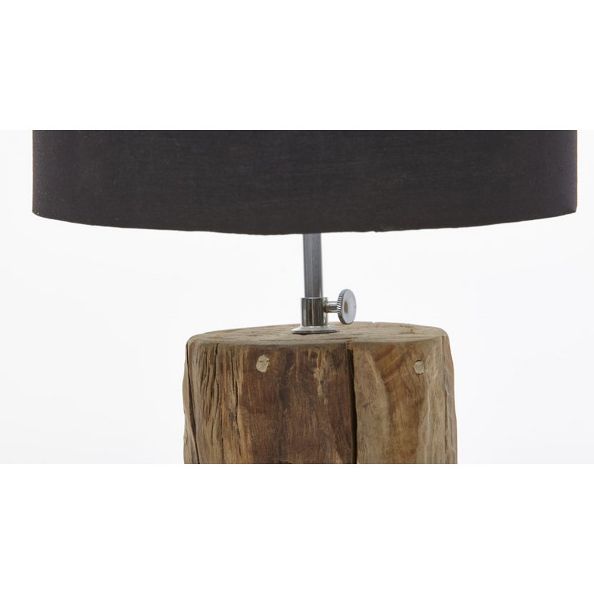 Ronde tafellamp Nature (excl. kap) teak