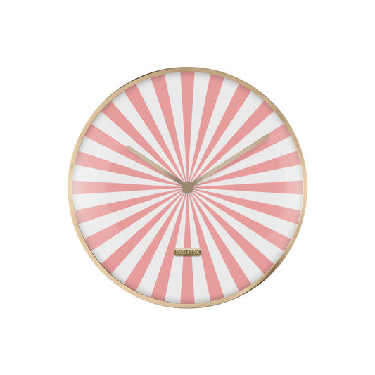 Wandklok Candy Swirl Dome Roze