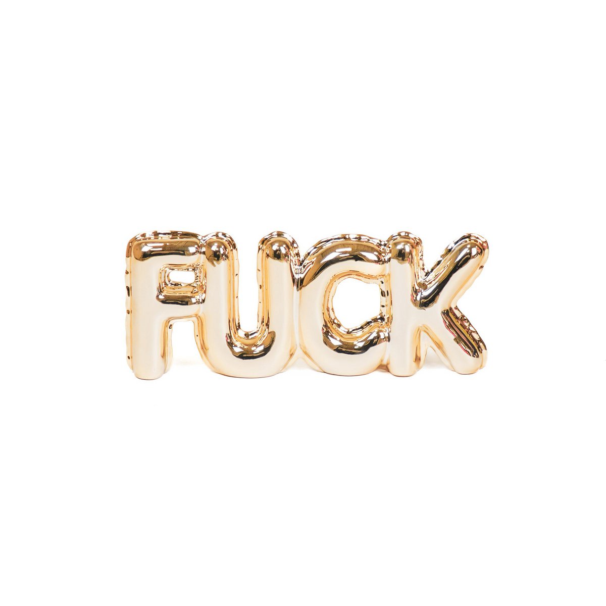 Ornament Ballon F*CK Keramiek Goud 25x3,5x10cm