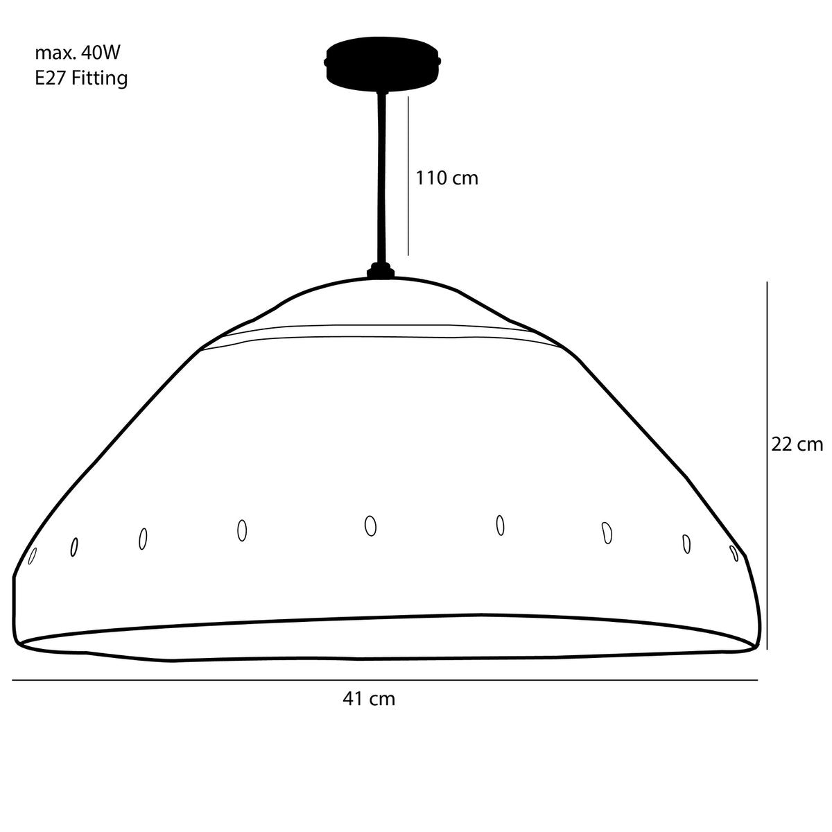 Joulz Hanglamp H22 x Ø41 cm Jute Lichtbruin