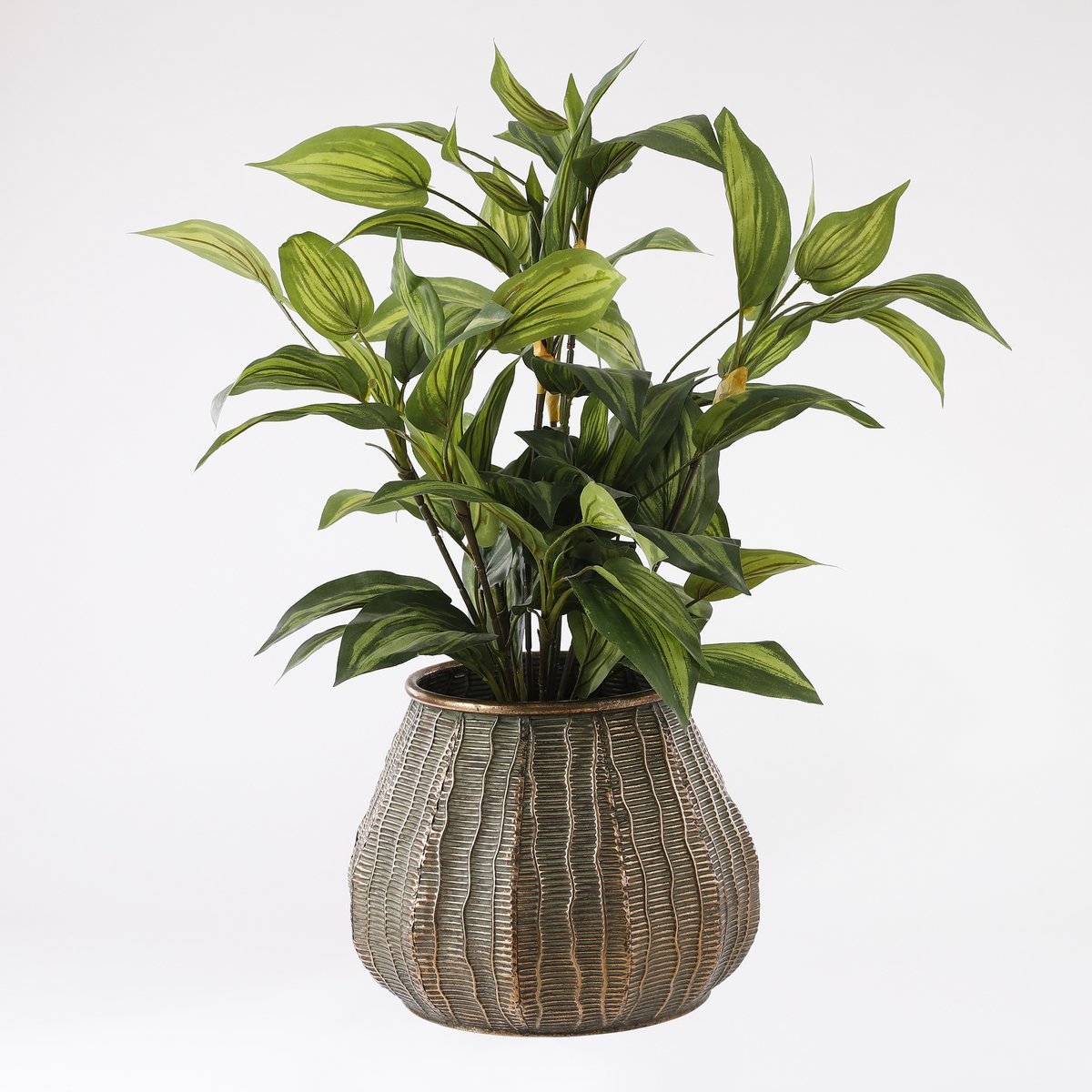 Hosta Kunstplant in Bloempot Stan H65 x Ø40 cm Groen