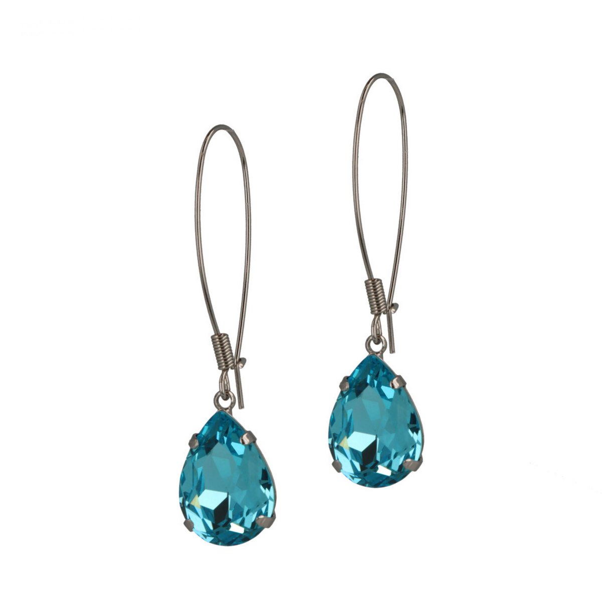 Ida Oorhangers Aqua Rhodium