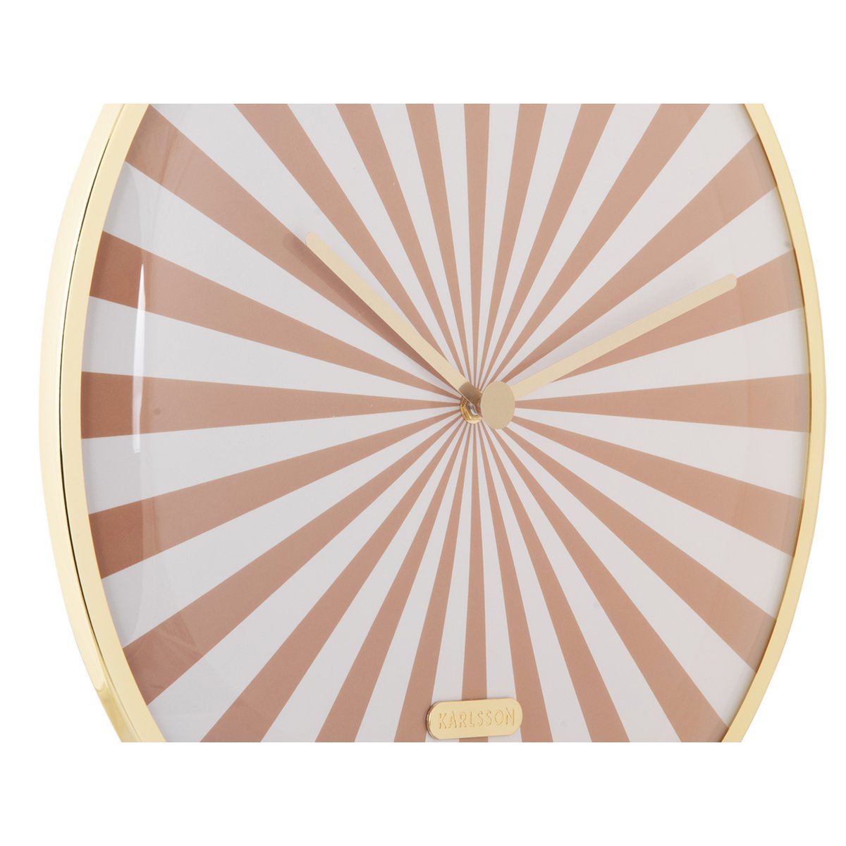 Wandklok Candy Swirl Dome Zacht Bruin