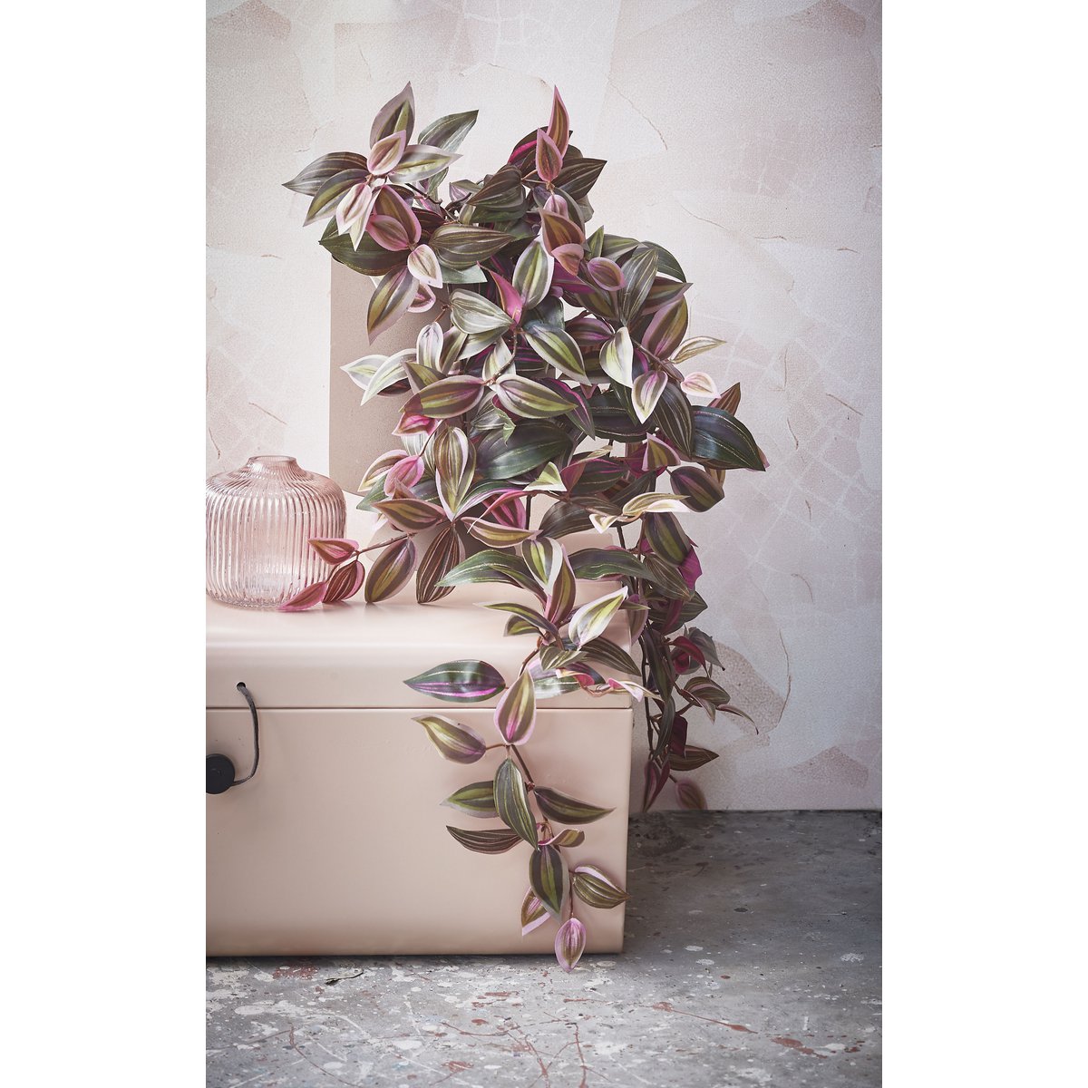 Tradescantia Kunst Hangplant L15 x B20 x H54 cm Bordeaux