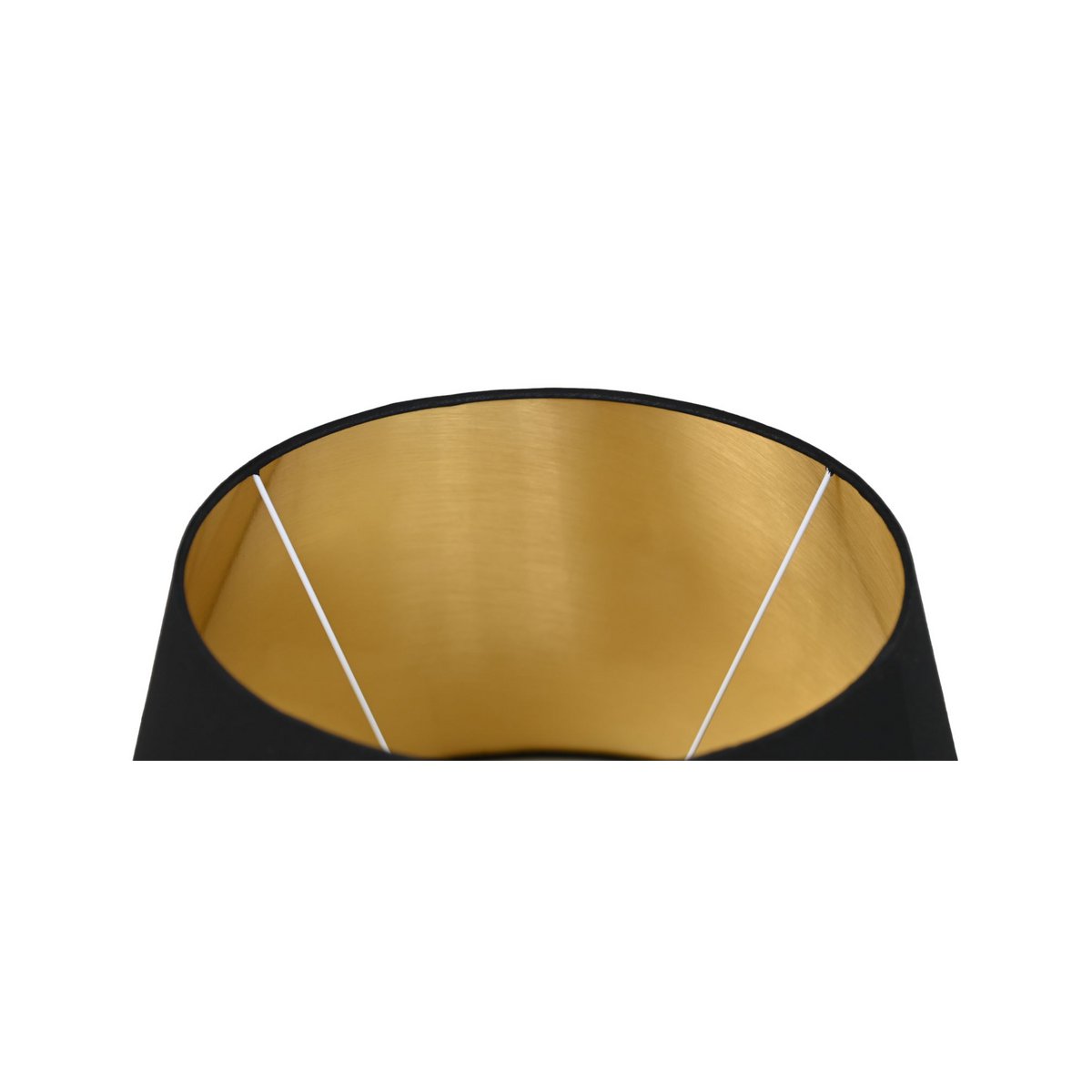 Lampenkap Rond conisch ø35 ø52x32 Zwart/goud Fluweel