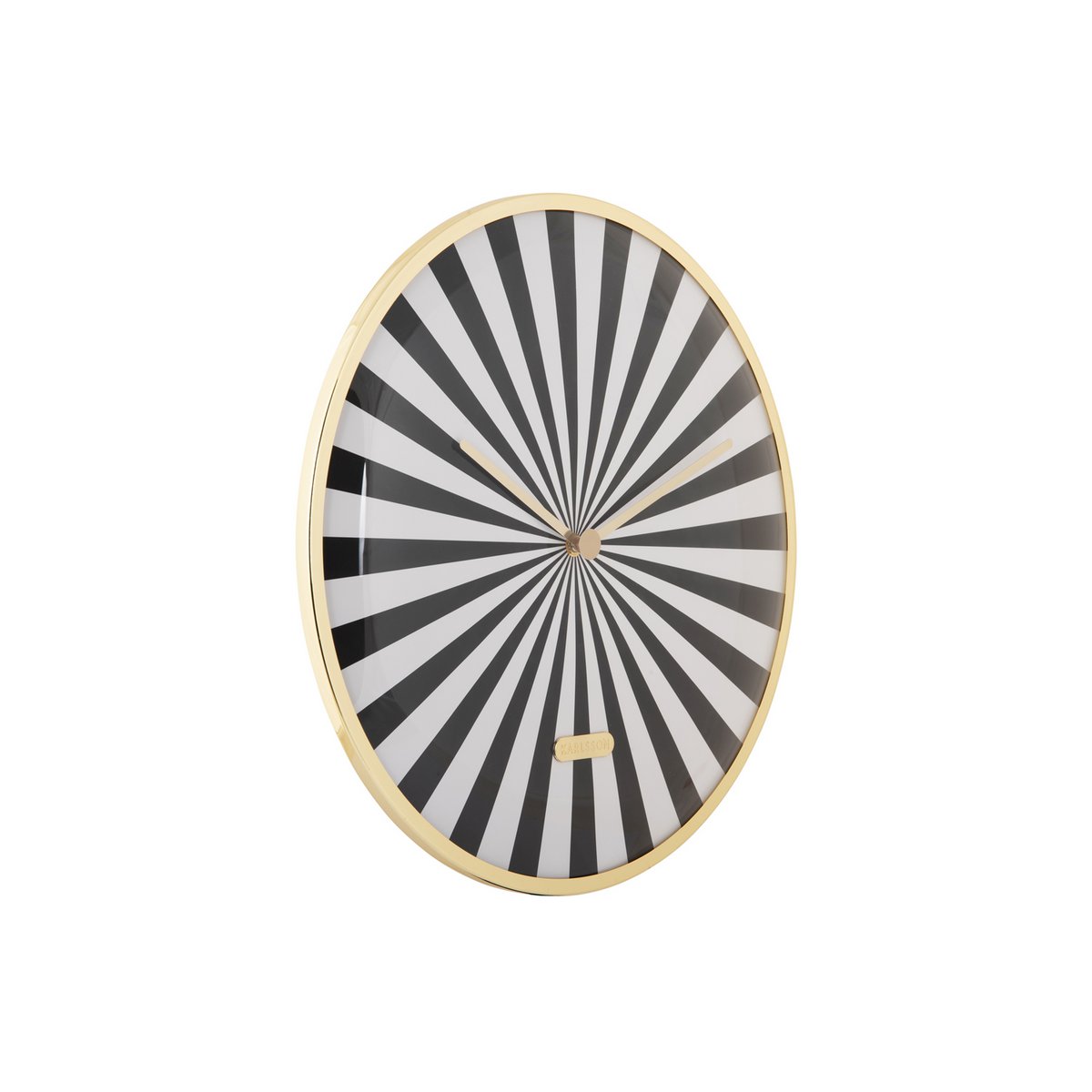 Wandklok Candy Swirl Dome Zwart