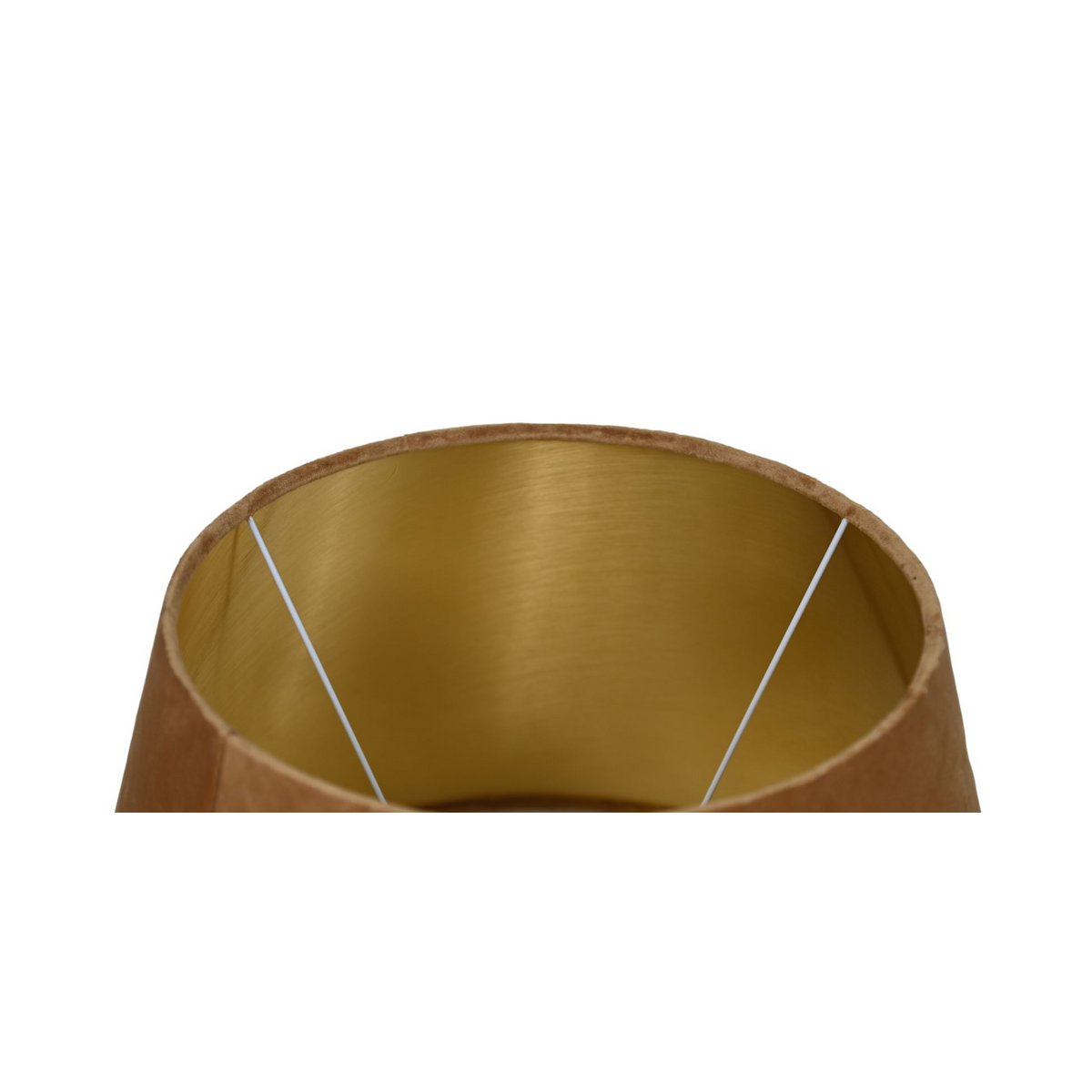 Lampenkap Rond Conish ø28 ø40x25 Beige/goud Fluweel