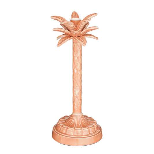 Kandelaar Palmboom H30 x Ø13 cm Roze