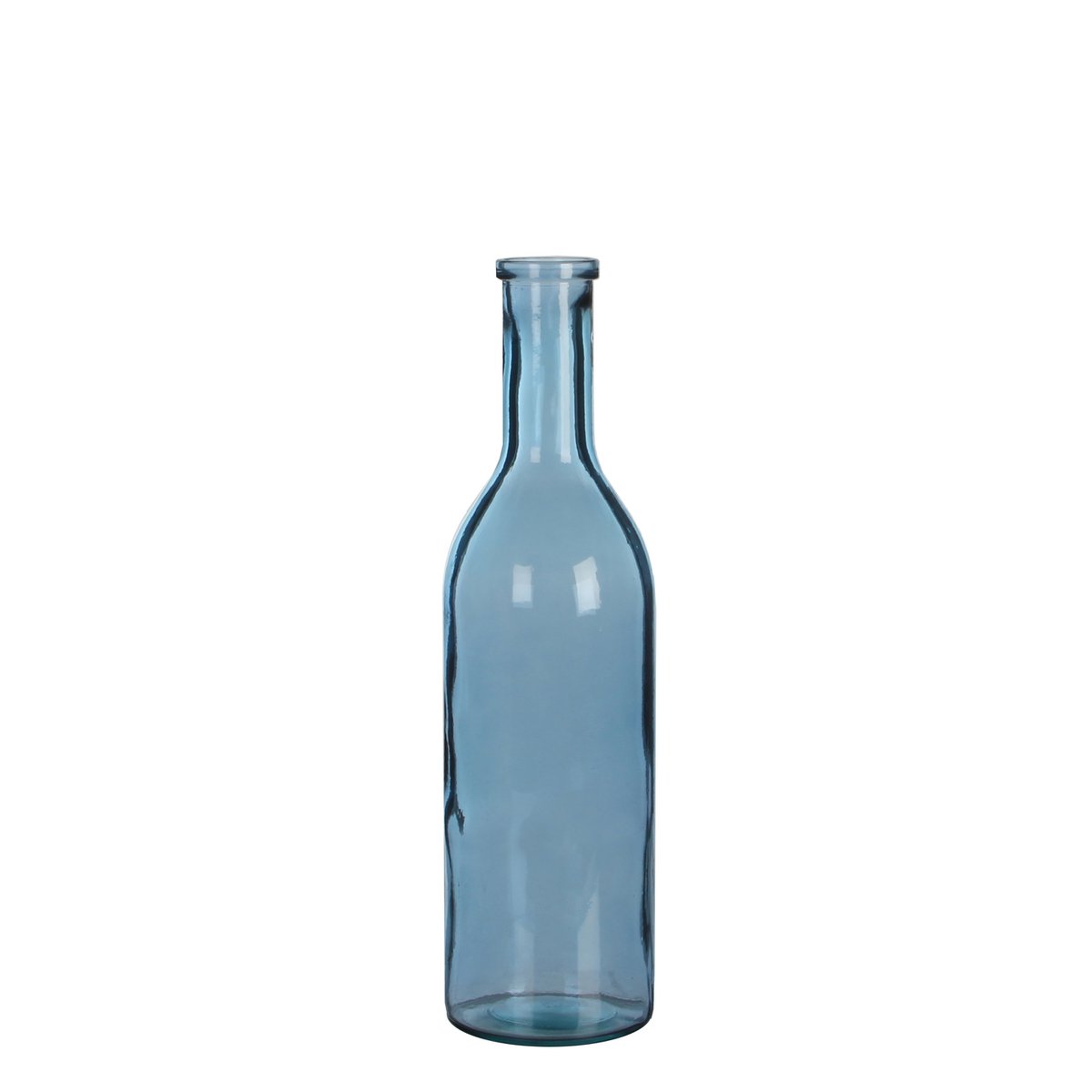 Rioja Fles Vaas H50 x Ø15 cm Gerecycled Glas Lichtblauw