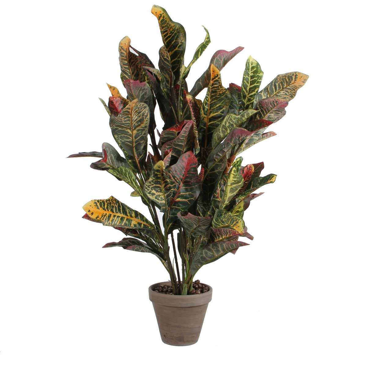 Croton Kunstplant in Bloempot Stan H73 x Ø40 cm Bont