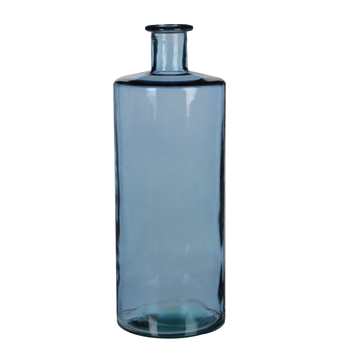 Guan Fles Vaas H40 x Ø15 cm Gerecycled Glas Blauw