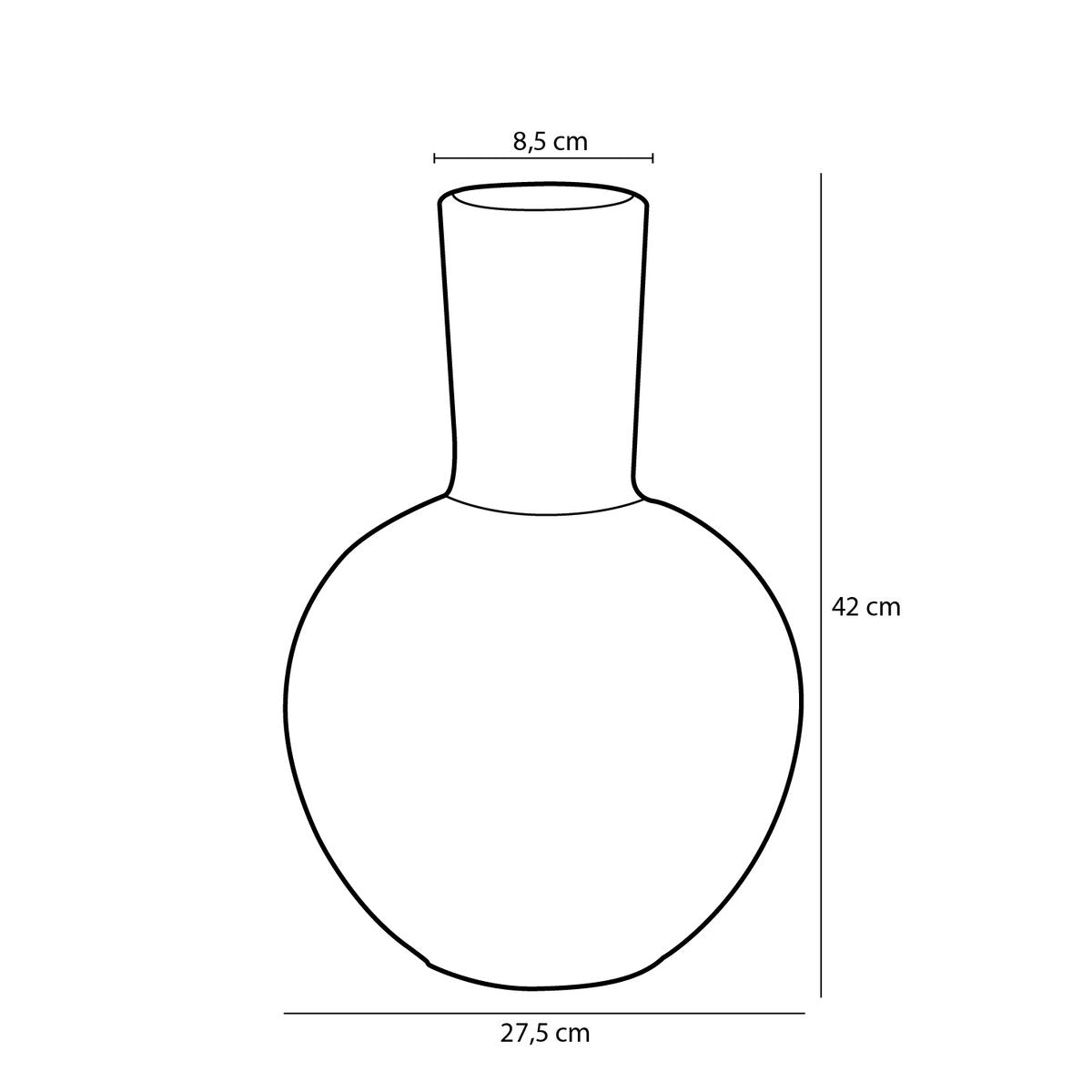 Holm Vaas H42 x Ø28 cm Keramiek Crème