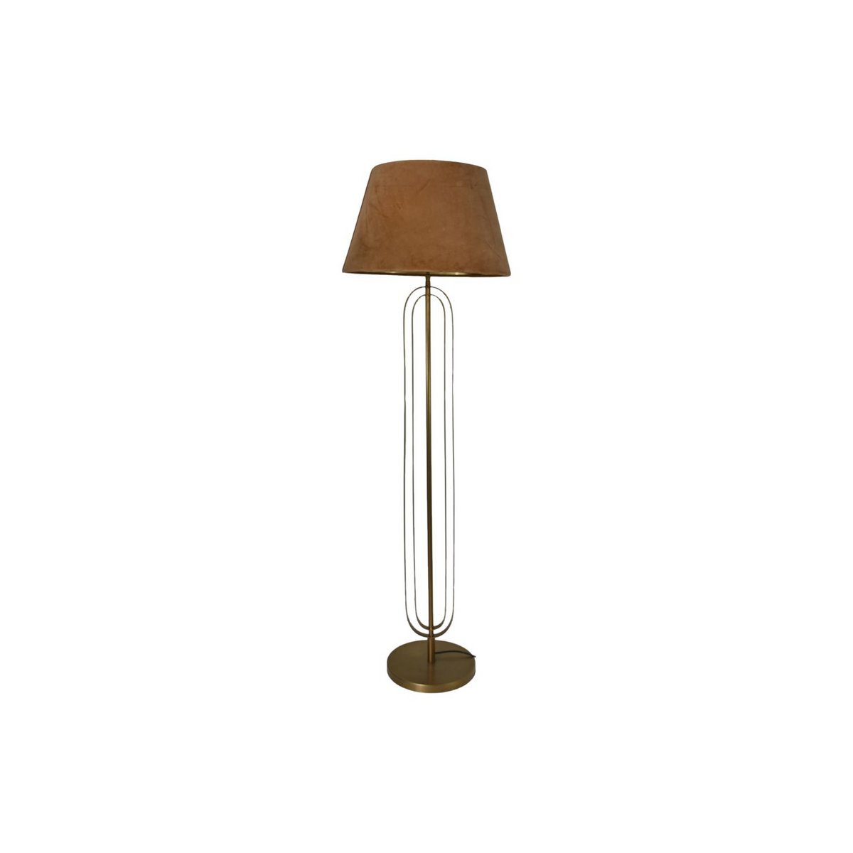 Lampenkap Rond conisch ø35 ø52x32 Beige/goud Fluweel