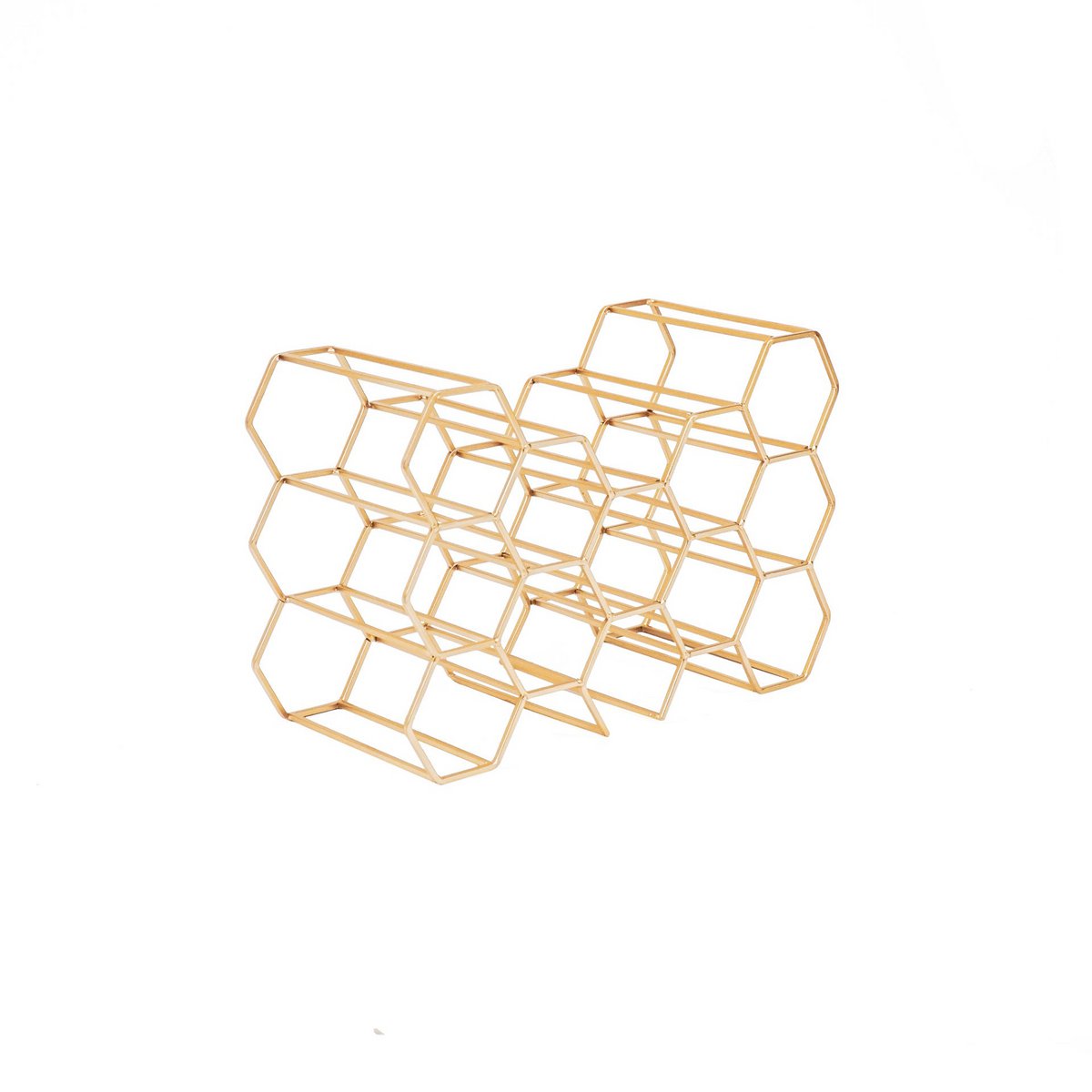 Wijnrek Metaal Goud 11 flessen 44,5x15,5x29cm