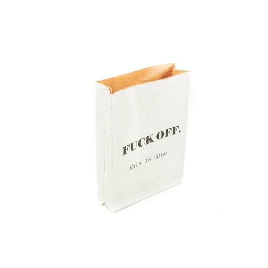 Opbergzak Papier F*ck Off Wit 13x13x17cm