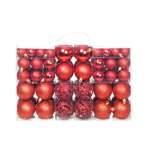 100 Delige Kerstballen Set 3/4/6 CM Rood