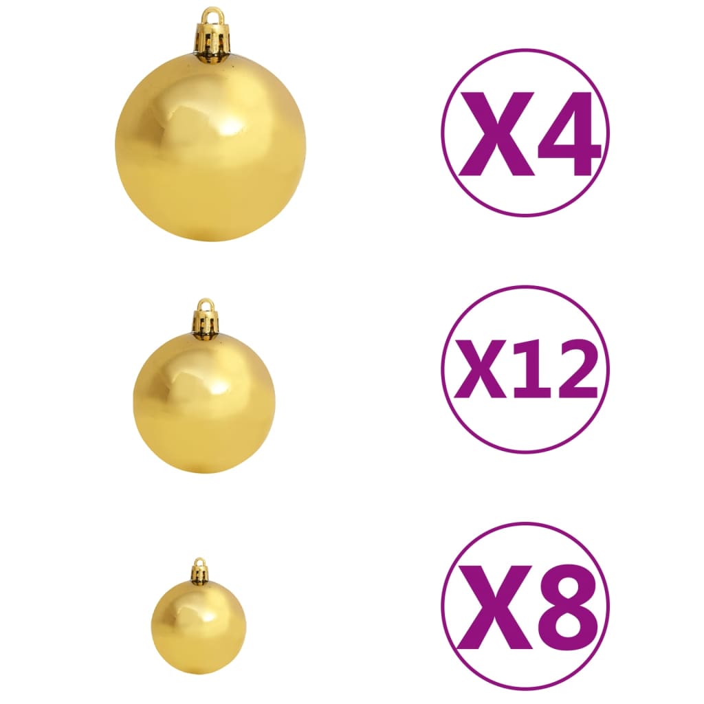 100 Delige Kerstballen set 3/4/6 CM Bruin/Bronskleur/Goudkleurig