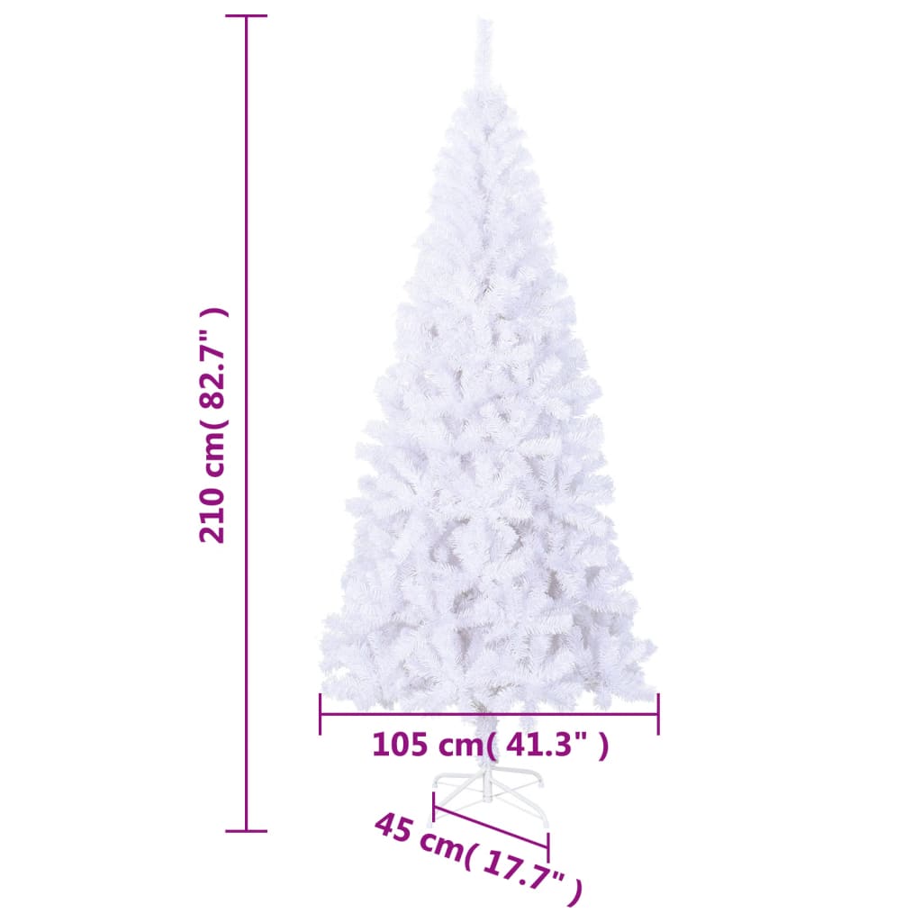 Kunstkerstboom met stalen standaard 910 takken 210 cm