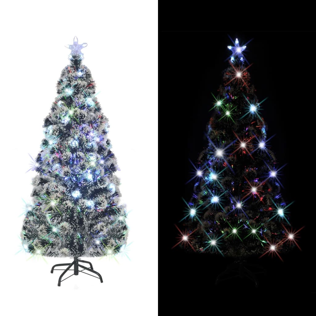 Kerstboom met LED en standaard 210 cm glasvezel