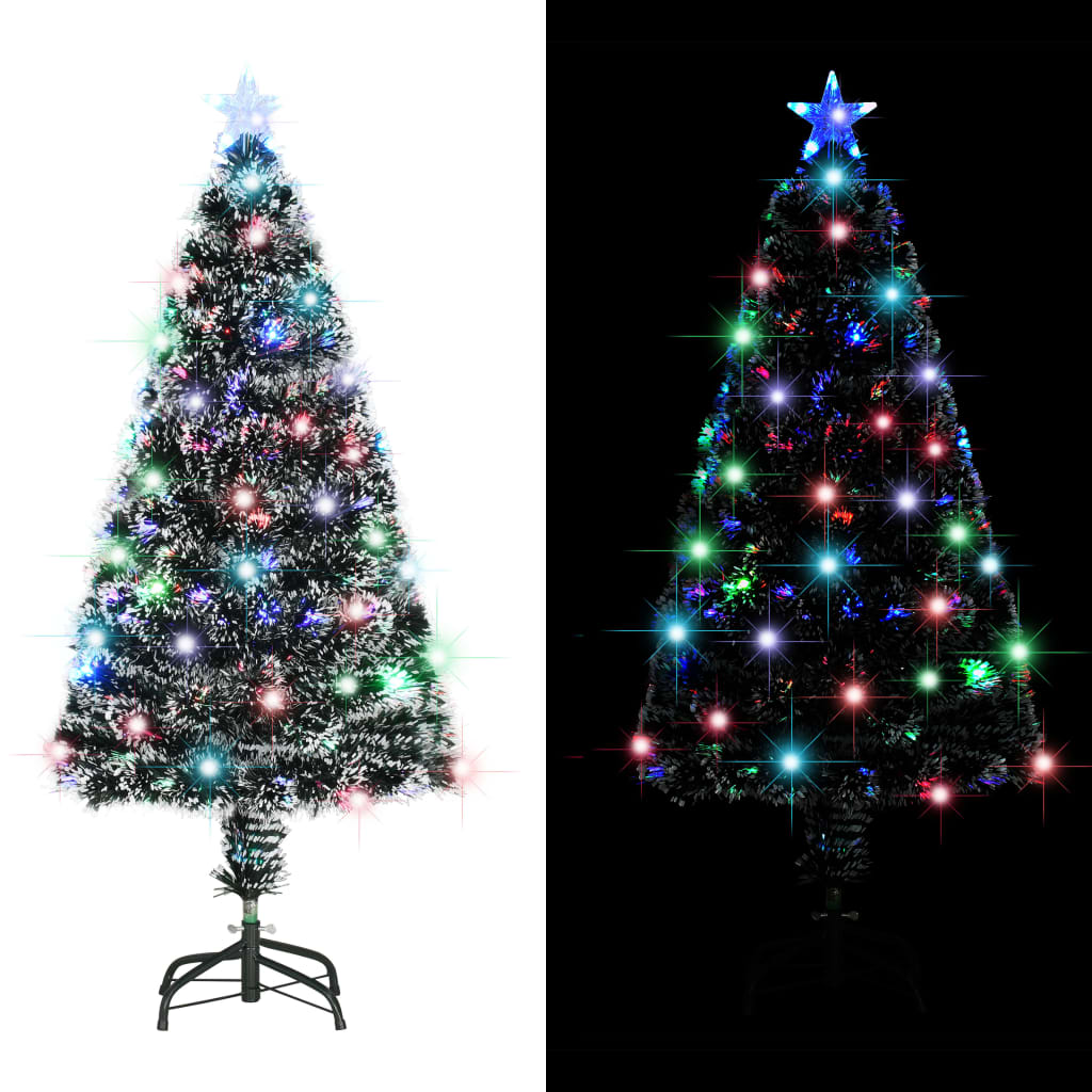 Kerstboom met LED en standaard 120 cm glasvezel