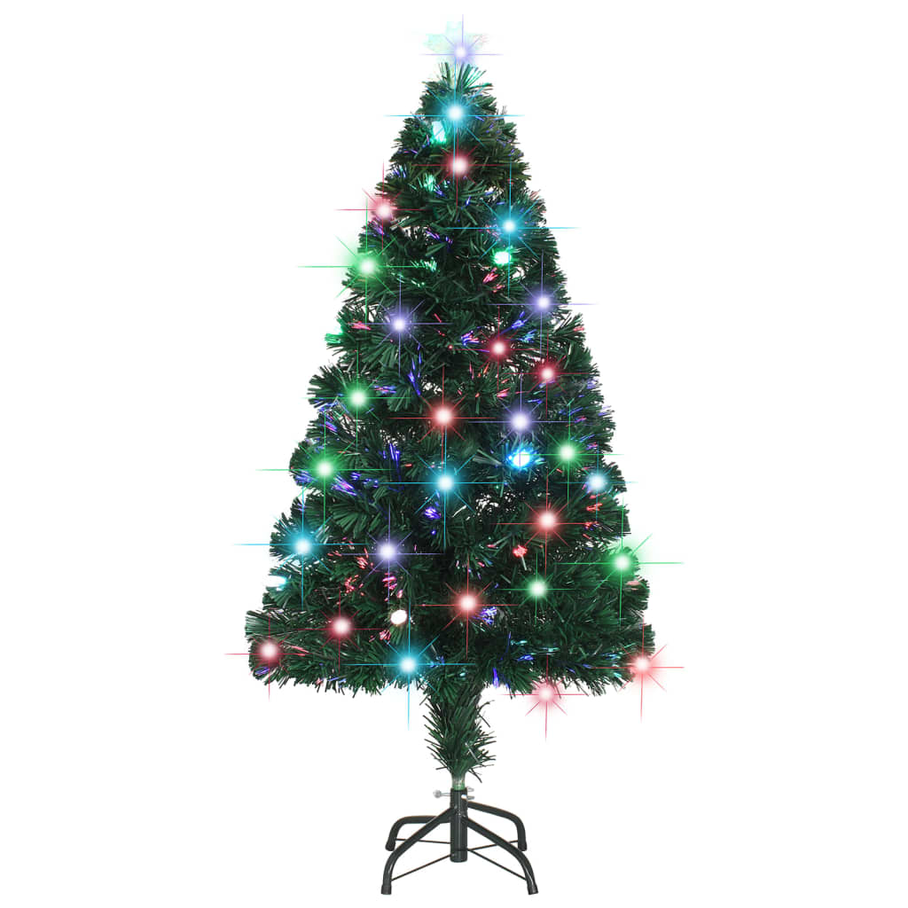 Kerstboom met LED en standaard 120 cm glasvezel