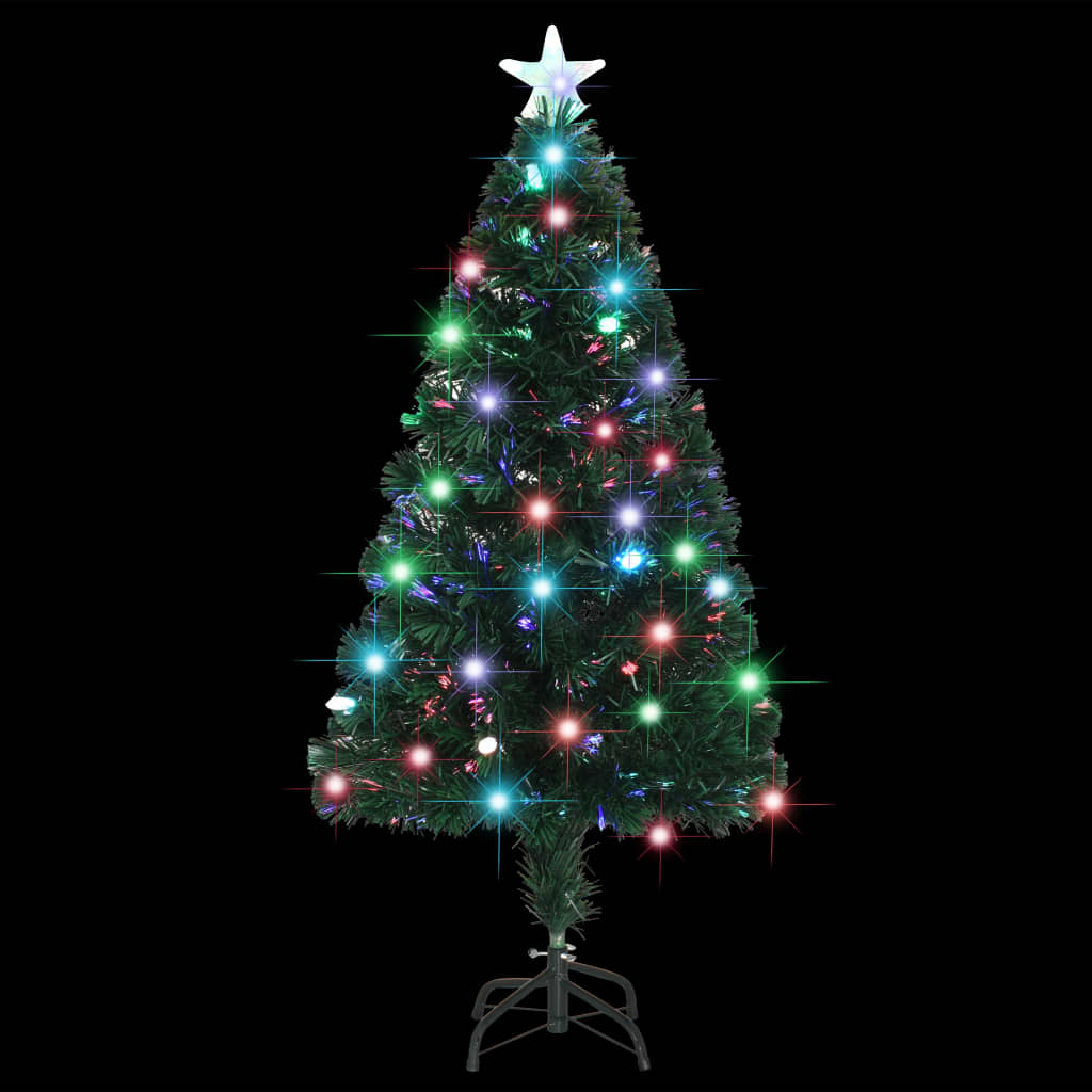 Kerstboom met LED en standaard 120 cm glasvezel