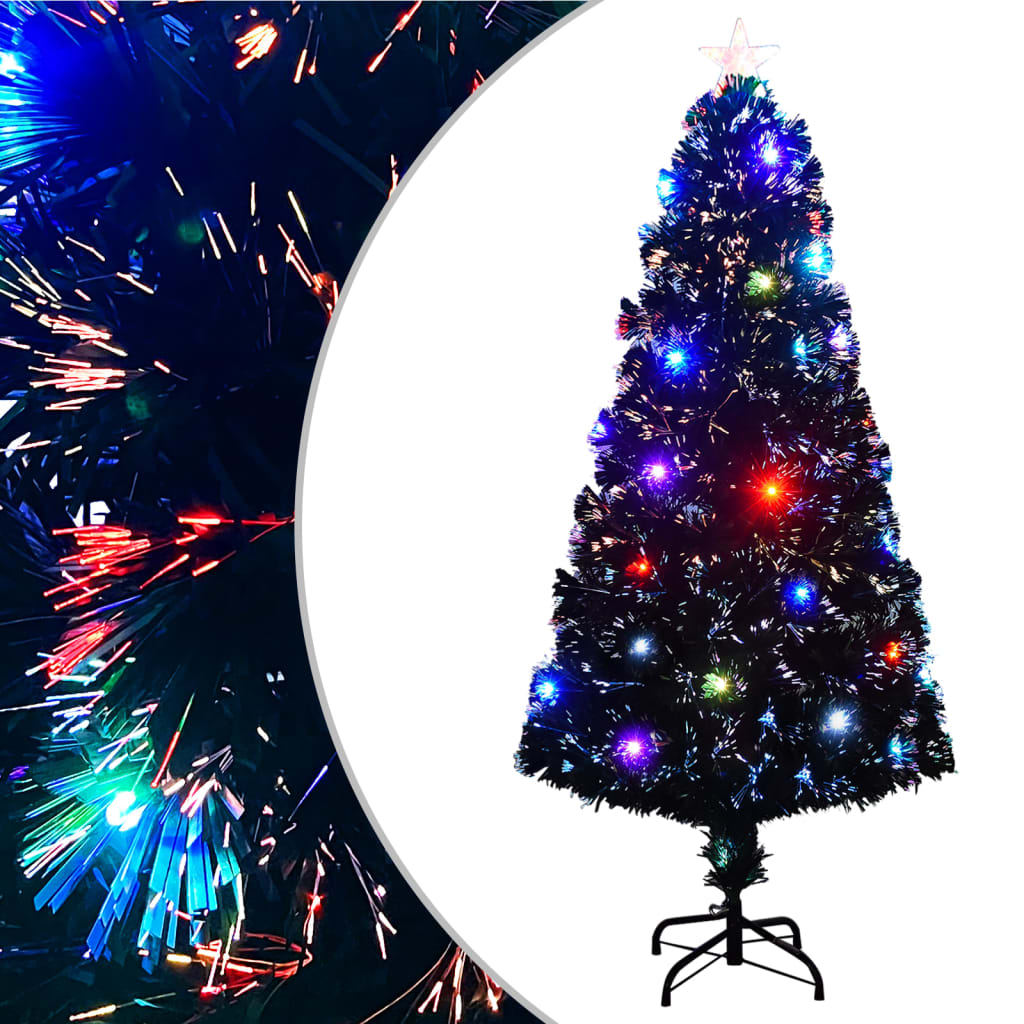 Kerstboom met LED en standaard 150 cm glasvezel