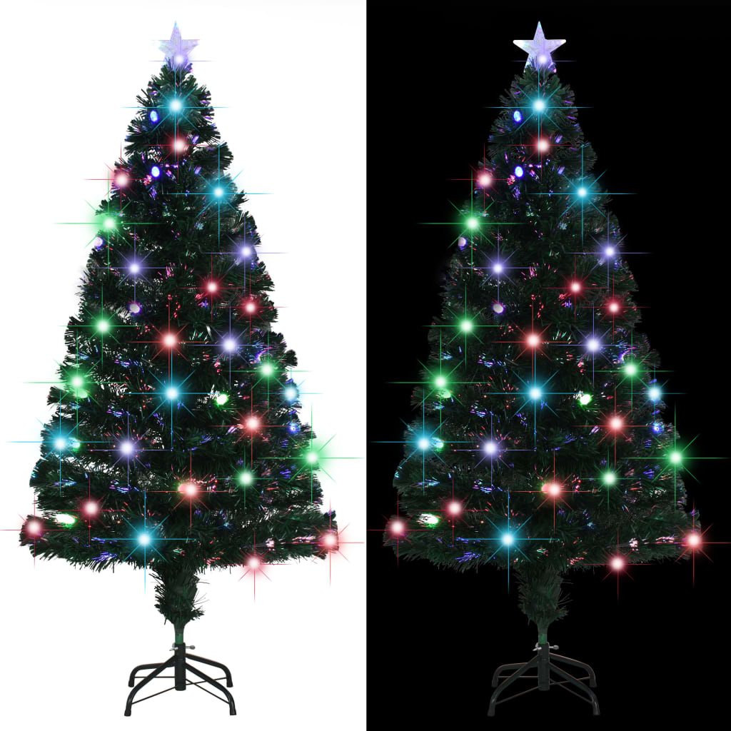 Kerstboom met LED en standaard 150 cm glasvezel