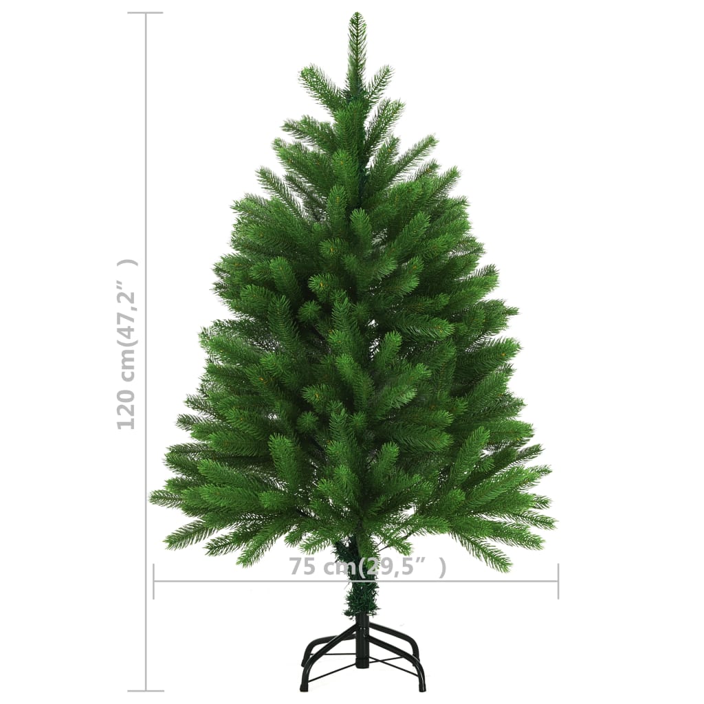 Kunstkerstboom met levensechte naalden 120 cm groen