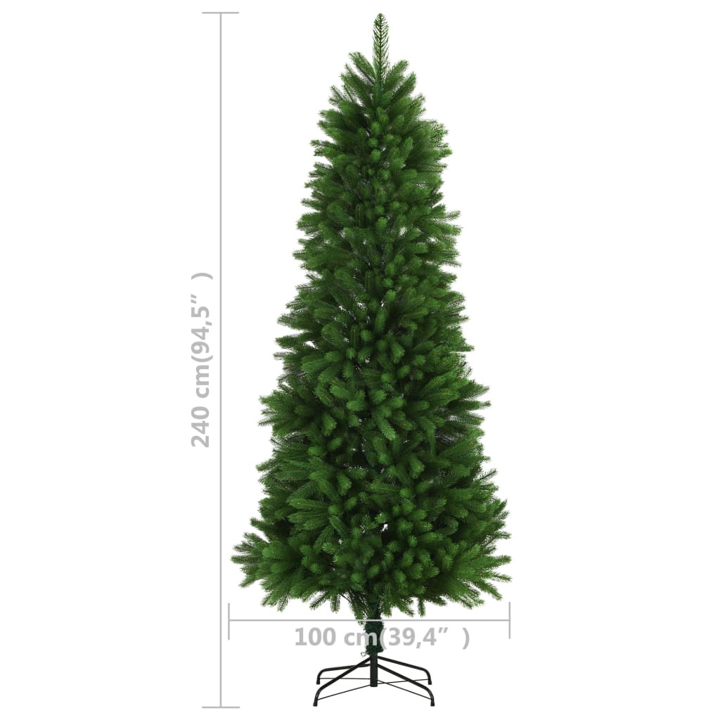 Kunstkerstboom met levensechte naalden 240 cm groen