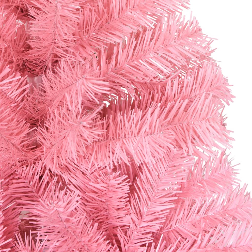 Kunstkerstboom met standaard 150 cm PVC roze