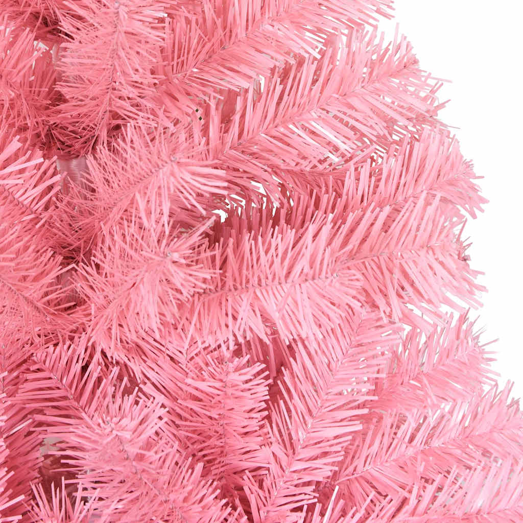 Kunstkerstboom met standaard 180 cm PVC roze