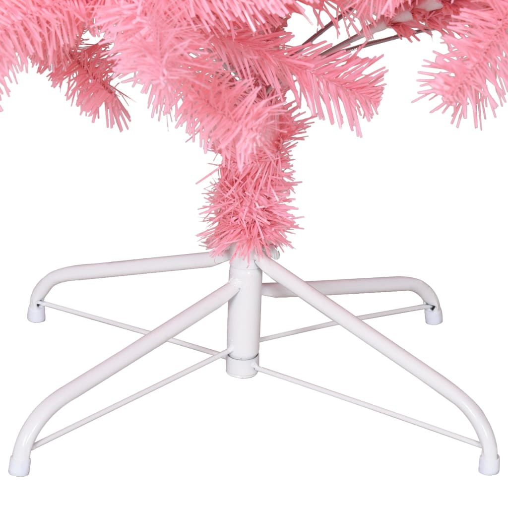 Kunstkerstboom met standaard 180 cm PVC roze