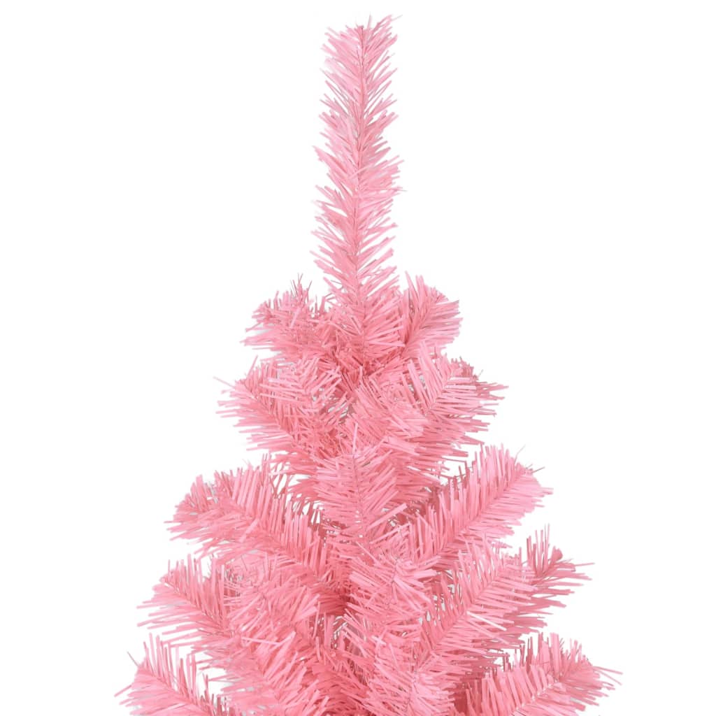 Kunstkerstboom met standaard 210 cm PVC roze