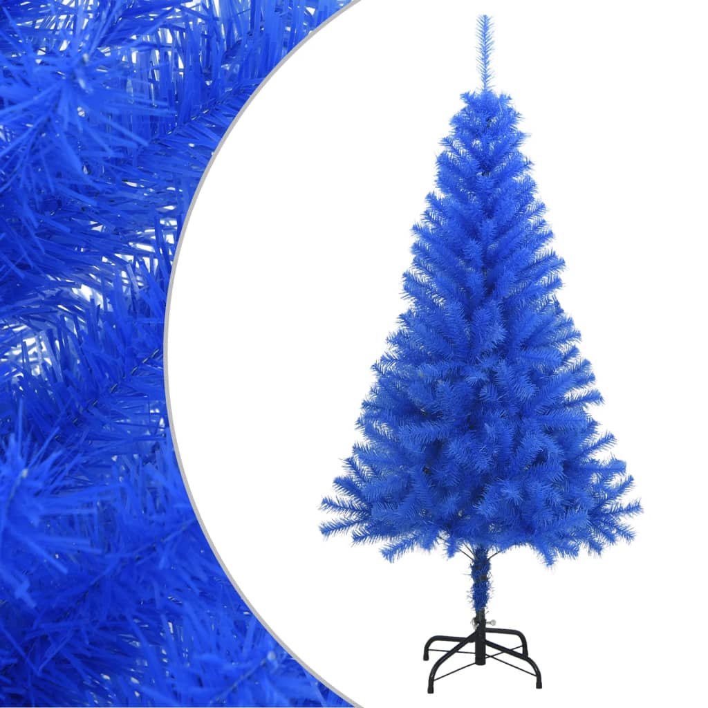 Kunstkerstboom met standaard 150 cm PVC blauw