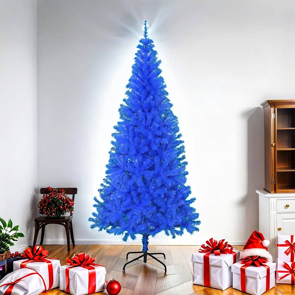 Kunstkerstboom met standaard 180 cm PVC blauw