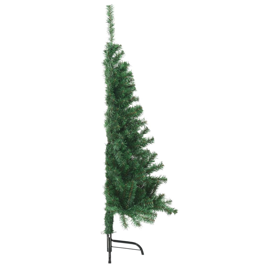 Kunstkerstboom met standaard half 120 cm PVC groen