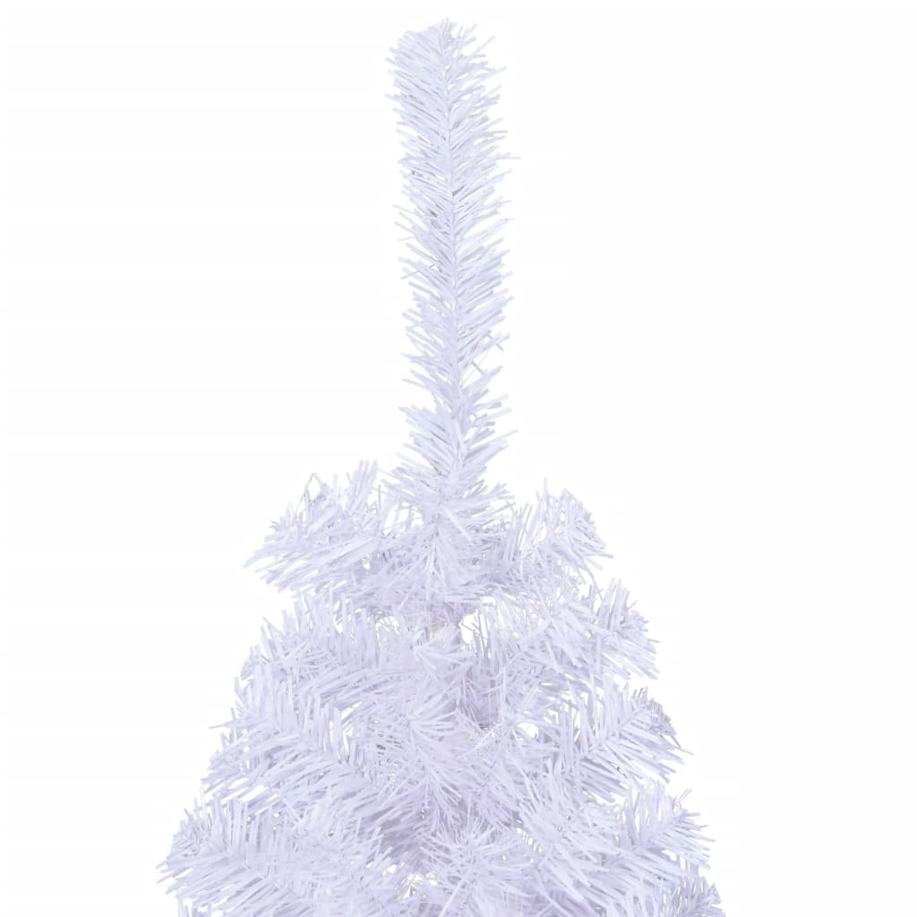 Kunstkerstboom met standaard half 150 cm PVC wit