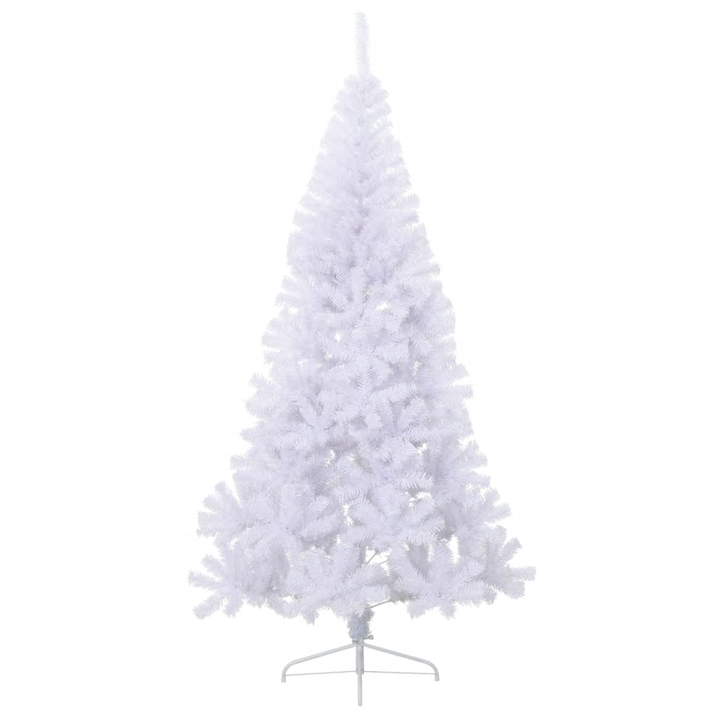 Kunstkerstboom met standaard half 210 cm PVC groen