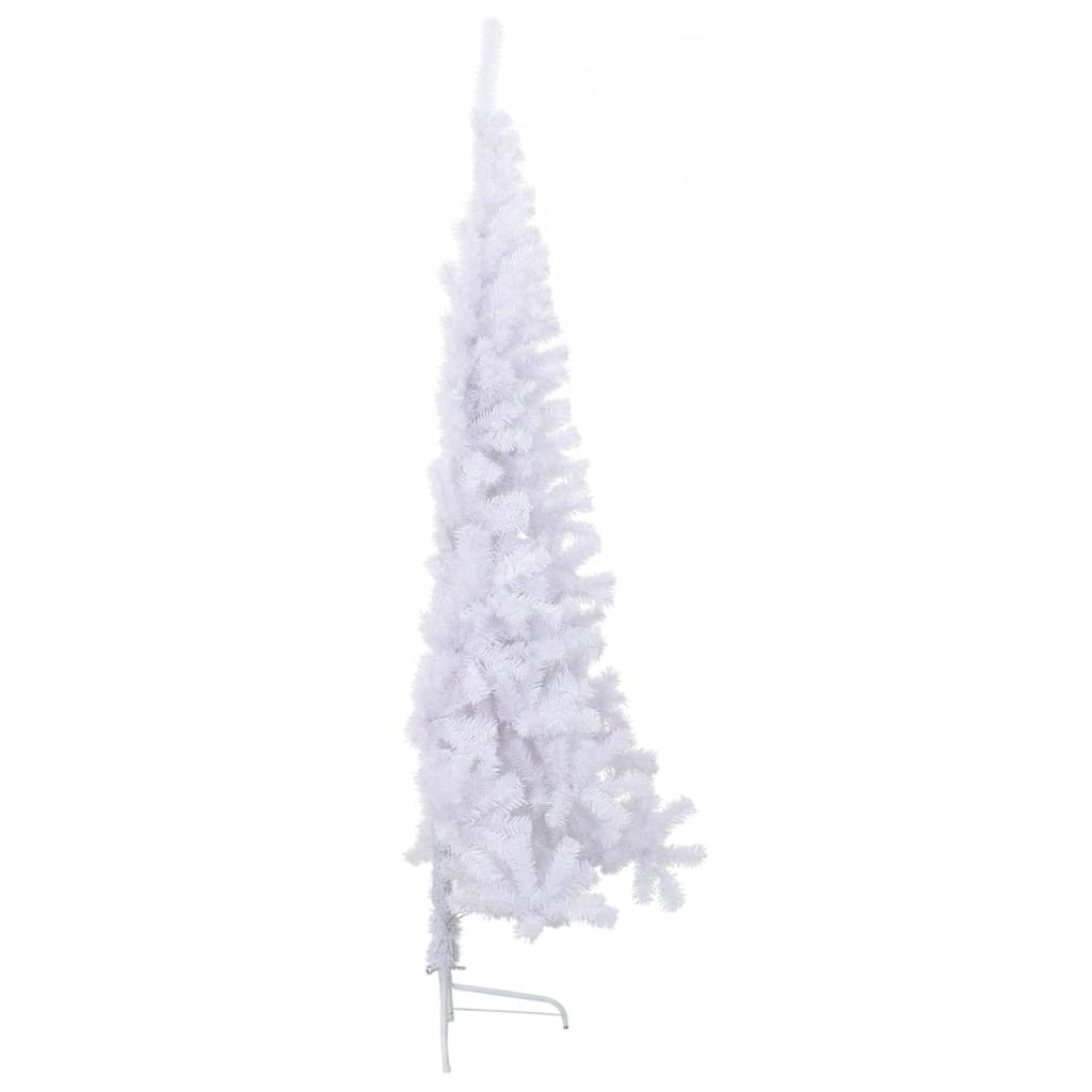 Kunstkerstboom met standaard half 210 cm PVC groen