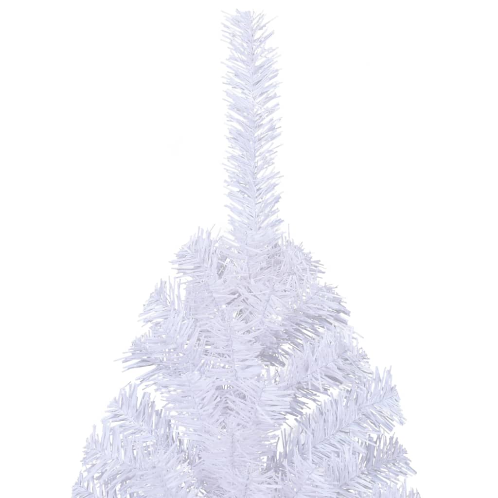 Kunstkerstboom met standaard half 240 cm PVC groen