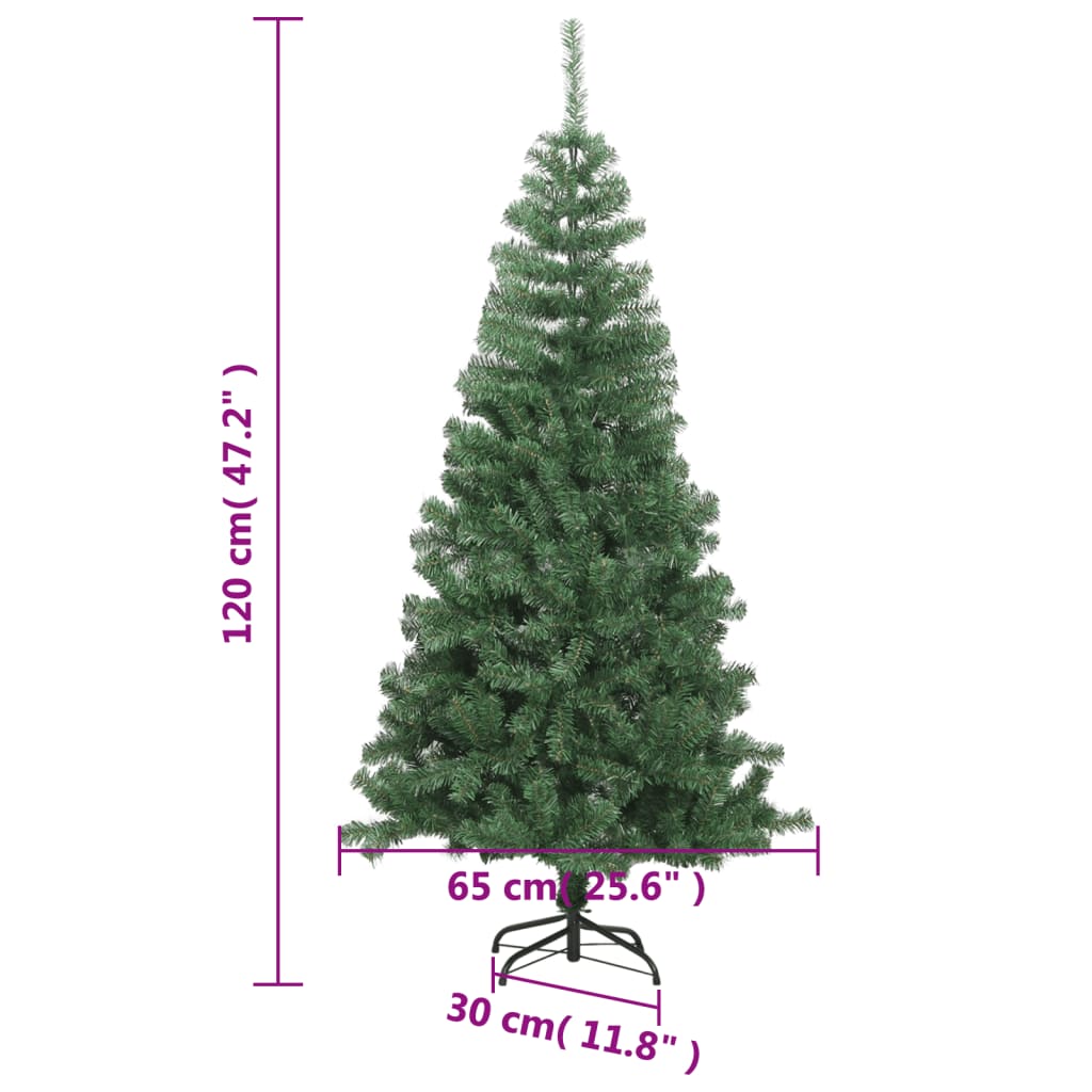 Kunstkerstboom met standaard 230 takken 120 cm