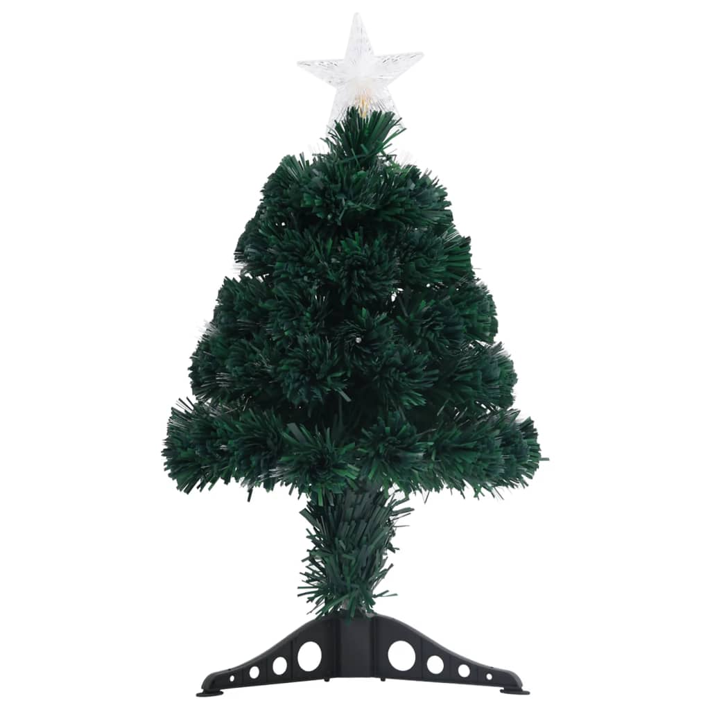 Kerstboom met LED en standaard 64 cm glasvezel