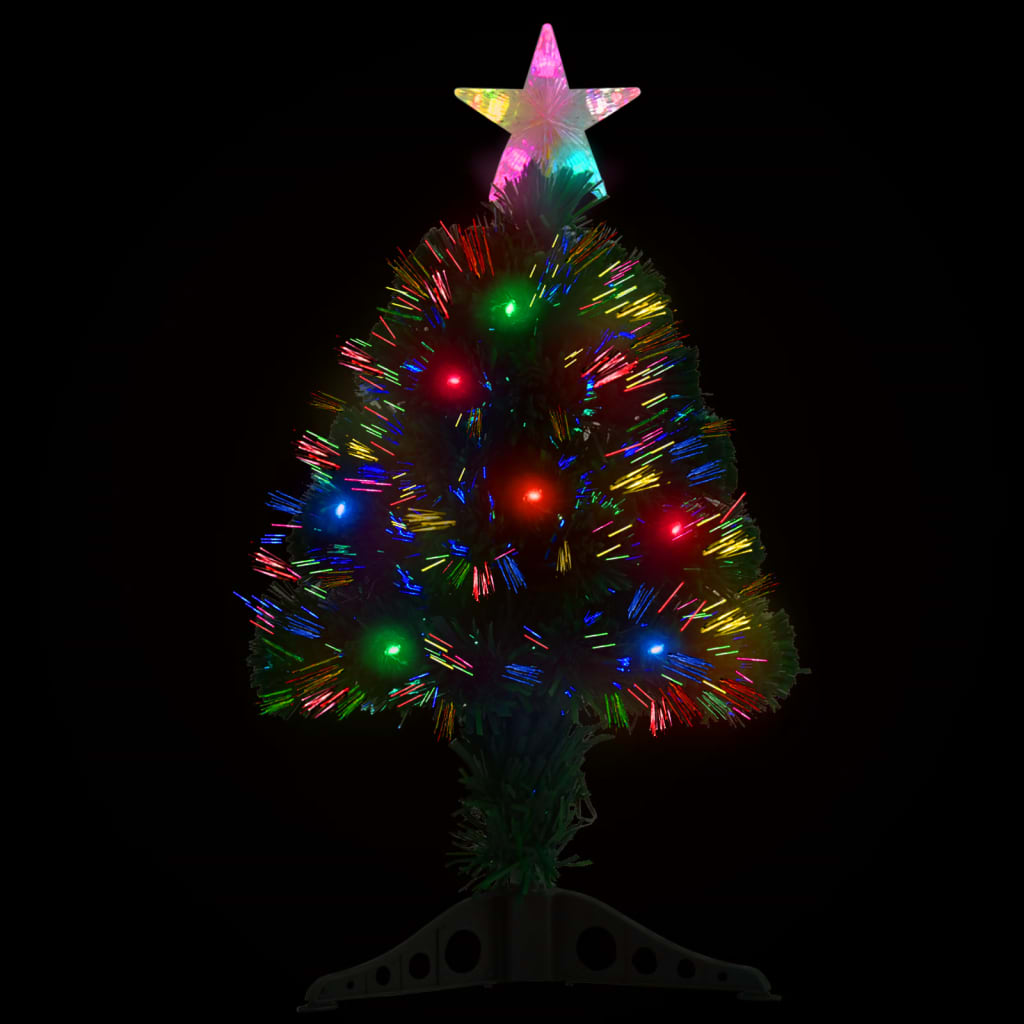 Kerstboom met LED en standaard 64 cm glasvezel