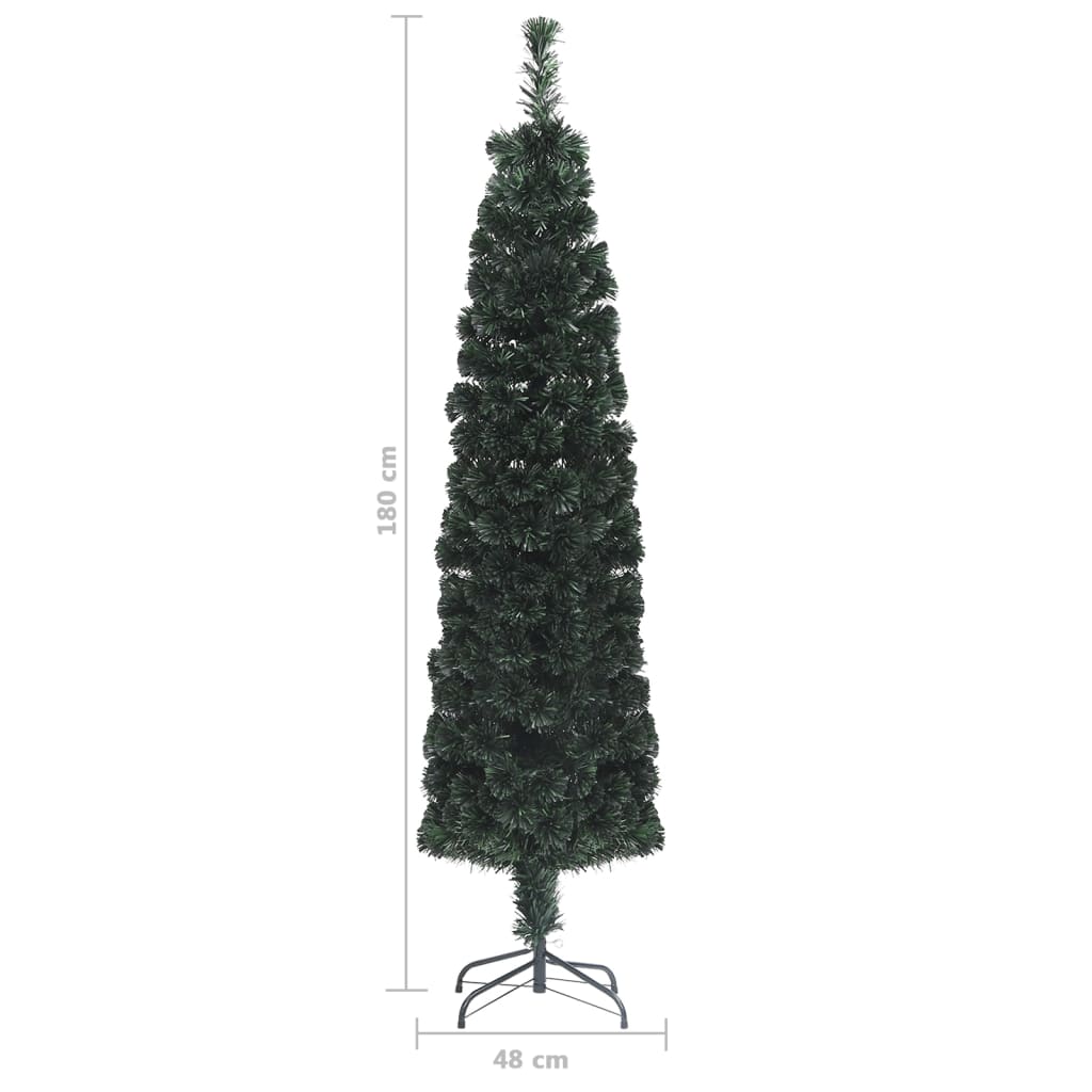 Kunstkerstboom met standaard smal 180 cm glasvezel